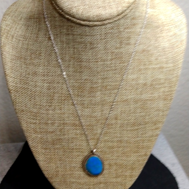 Turquoise & Sterling Chain